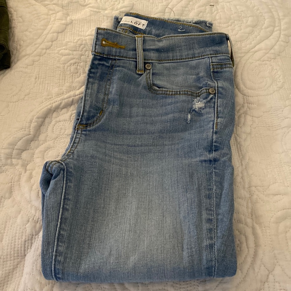 Loft size 2 petite modern skinny crop jeans
